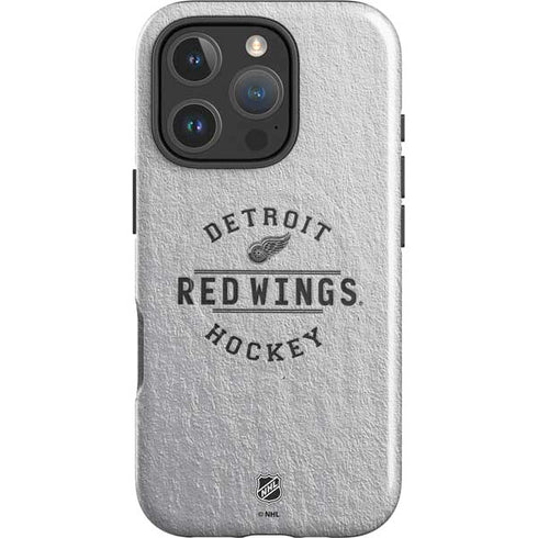 NHL Detroit Red Wings Black Text iPhone 16 Pro Magsafe Impact Case